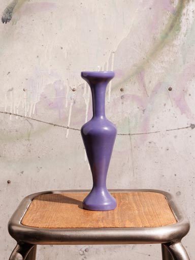 Vase candle purple Noka