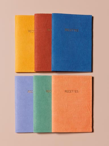 S/6 soft cover notebook A5 Recipes in french