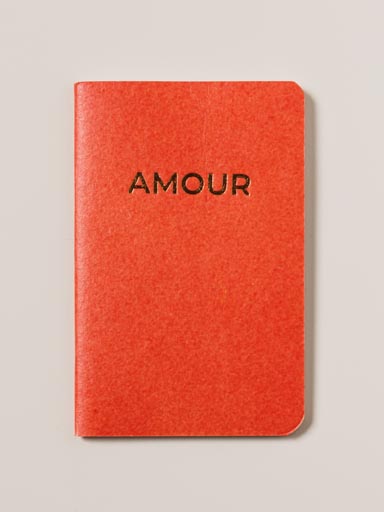 Small soft cover notebook Amour