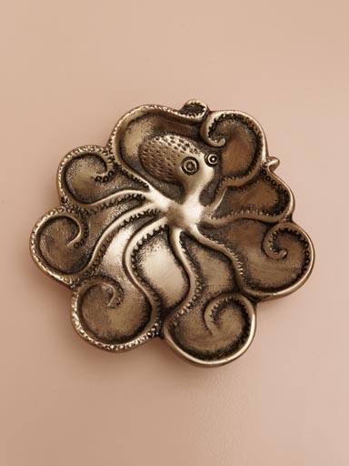 Octopus tray brass patina