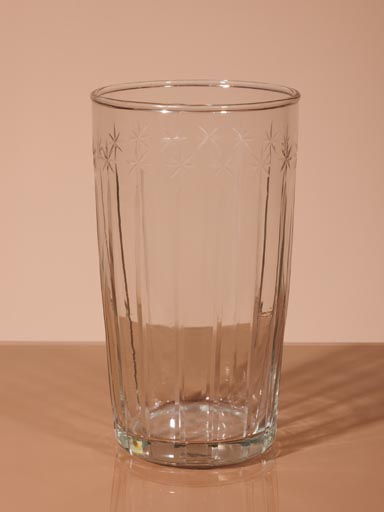 Large engraved long drink glass Nuit étoilée
