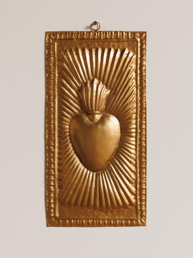 Ex-voto on golden wall plate