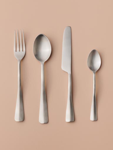 S/16 cutlery for 4 people silver mat finish