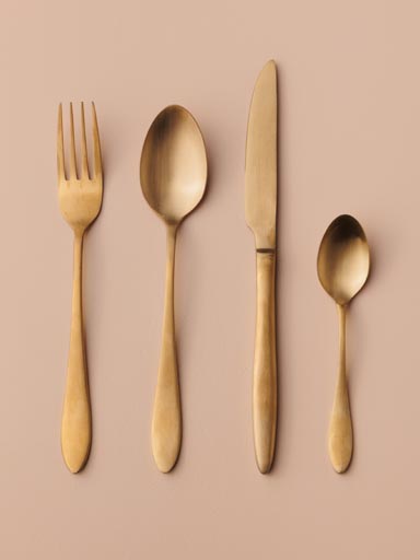S/16 cutlery for 4 people rose gold finish