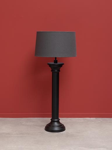 Lamp black cylinder (45) classic shade (Paralume incluso)