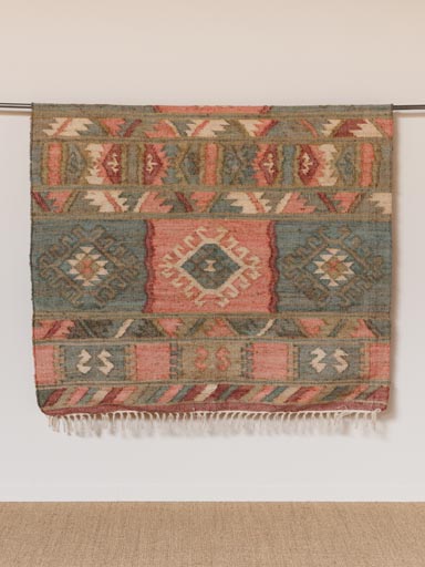 Large kilim patchwork rug