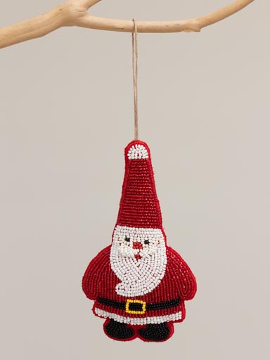 Hanging beaded Santa