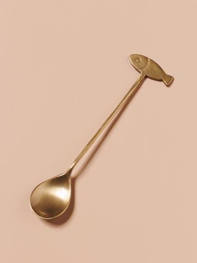 Small golden fish spoon