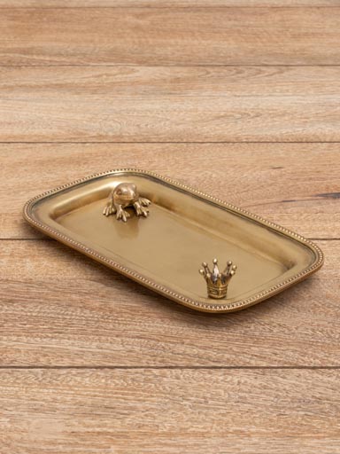 Tray with frog and crown