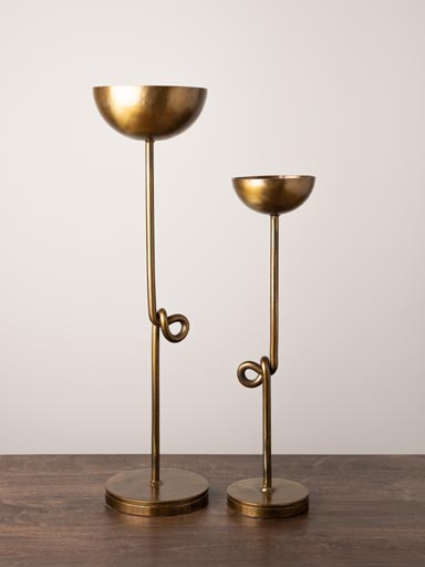 S/2 candle stands Nihal brass patina