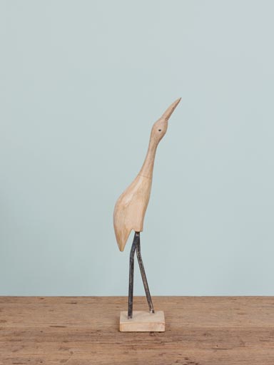 Wooden bird on base