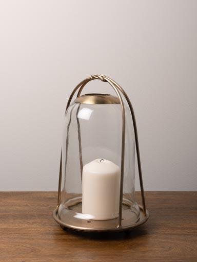 Cloche candle holder knot design