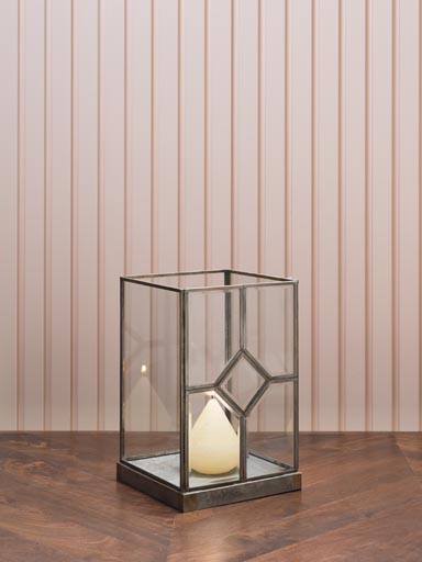 Candle holder beveled glass Solange 25cm