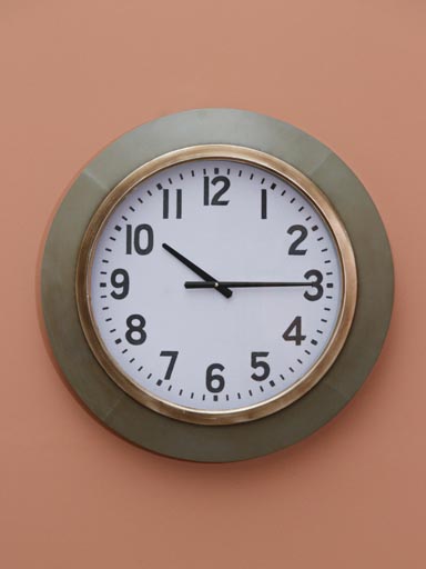 Grey metal clock Industry