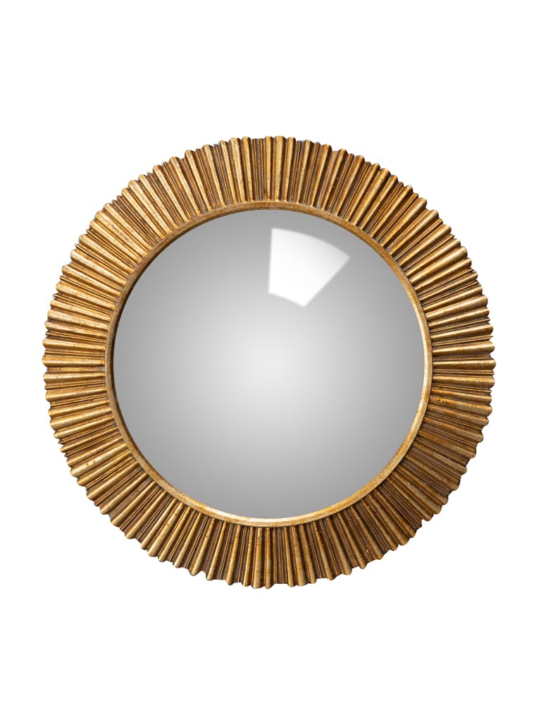 Large golden convex mirror Sanctus - 2