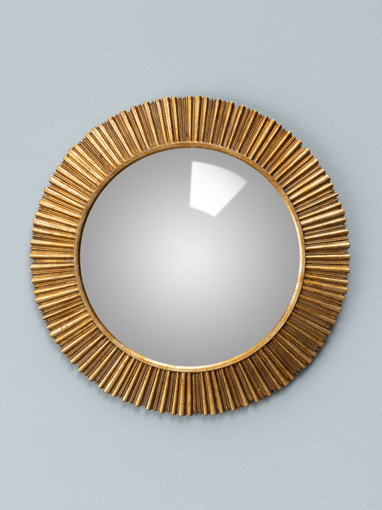 Large golden convex mirror Sanctus - 1