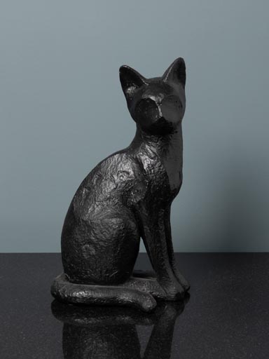 Cat shiny black patina