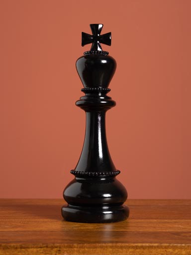 Shiny black chess king