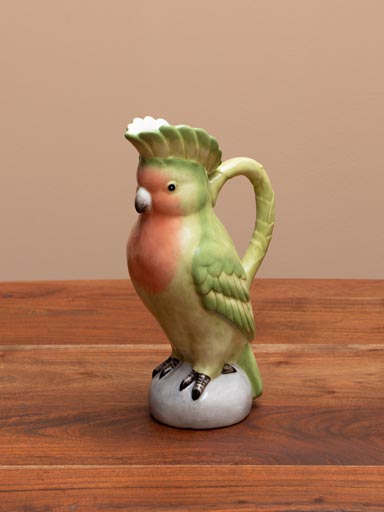 Ceramic parrot pitcher