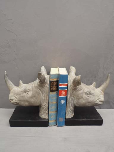 Serre-livres têtes de Rhino