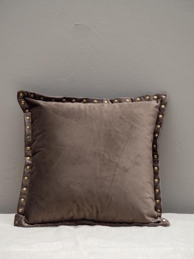 Grey cushion with golden studs