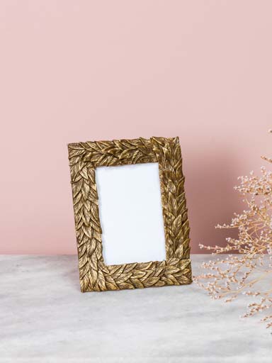 Photo frame with golden leaves (10x15)