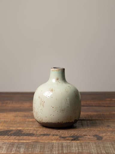 Vase céramique vert-de-gris 12.5cm