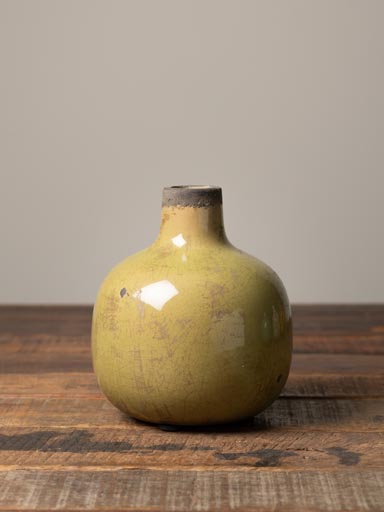 Vase céramique vert 15.5cm