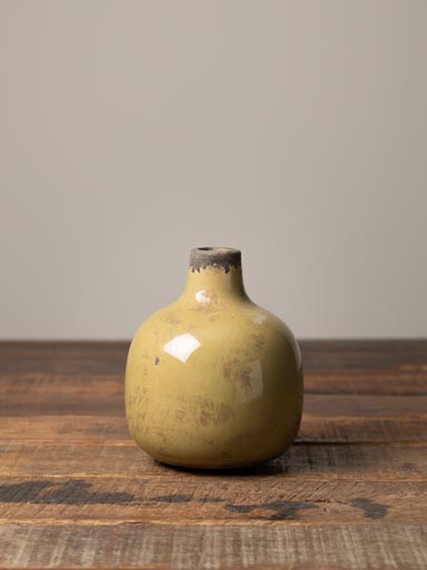 Vase céramique vert 12.5cm
