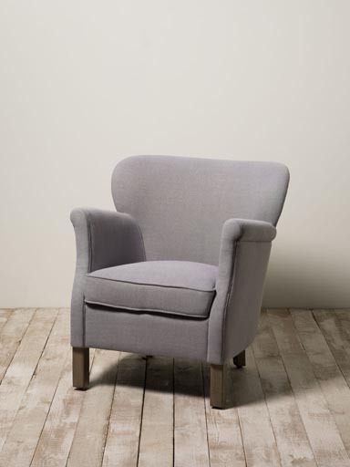 Fauteuil lin gris Turner