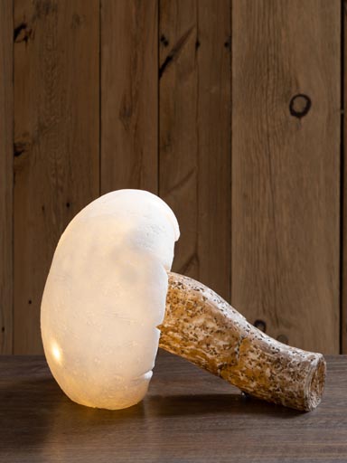 Lampe à poser champignon allongé & guirlande LED