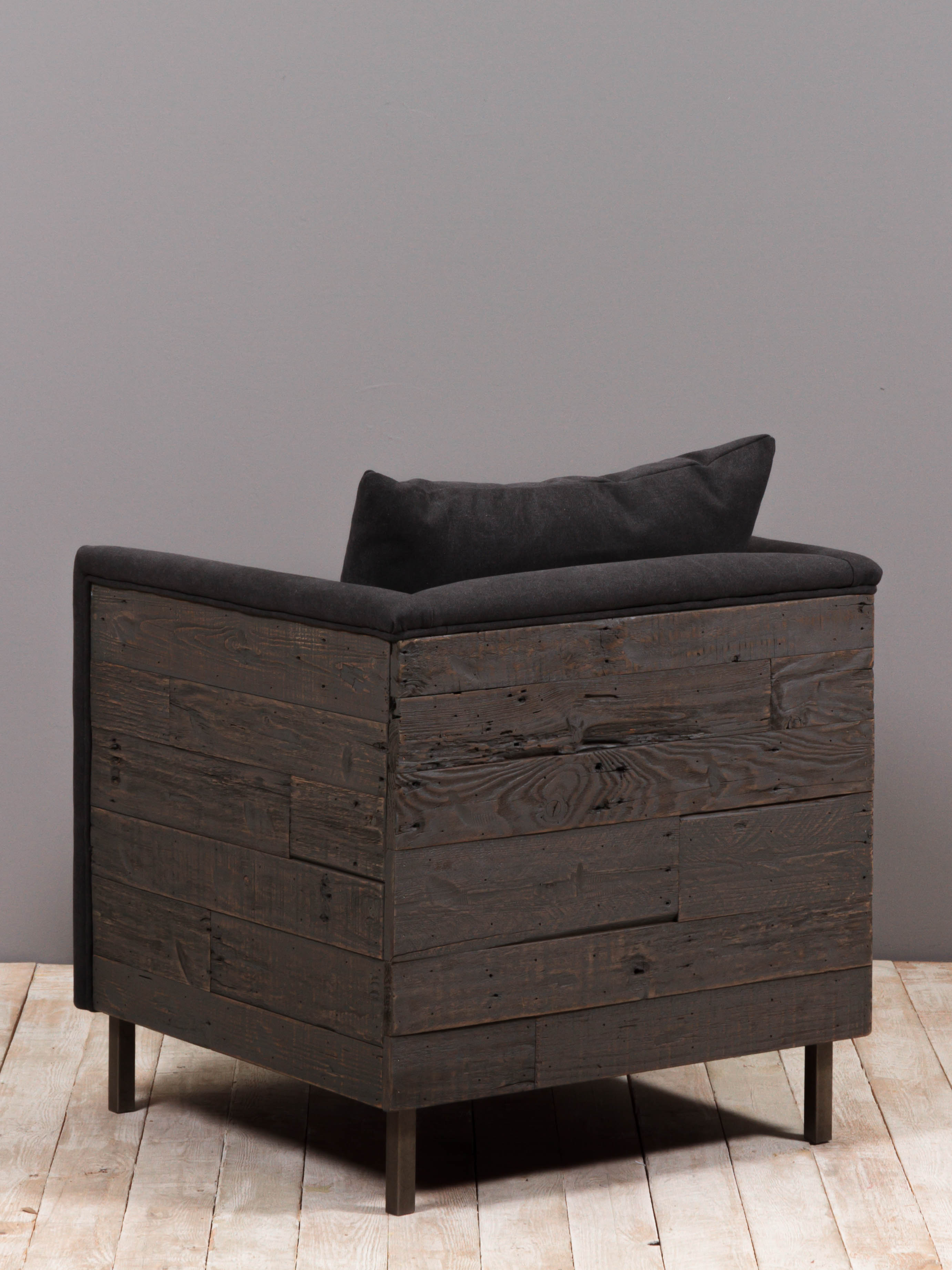 Recycled pine Fjord armchair taup - 3