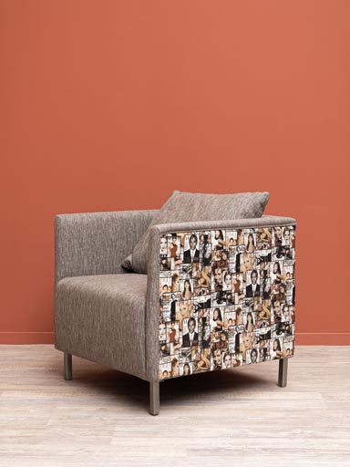 Armchair Wintour magazine fabric