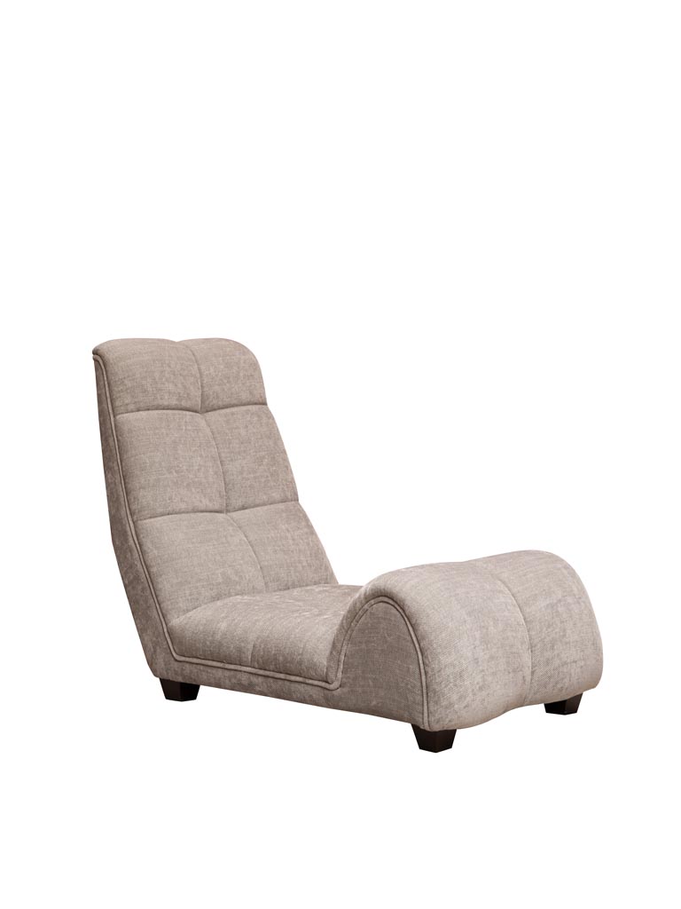 Long armchair taupe grey Roller Coaster - 2
