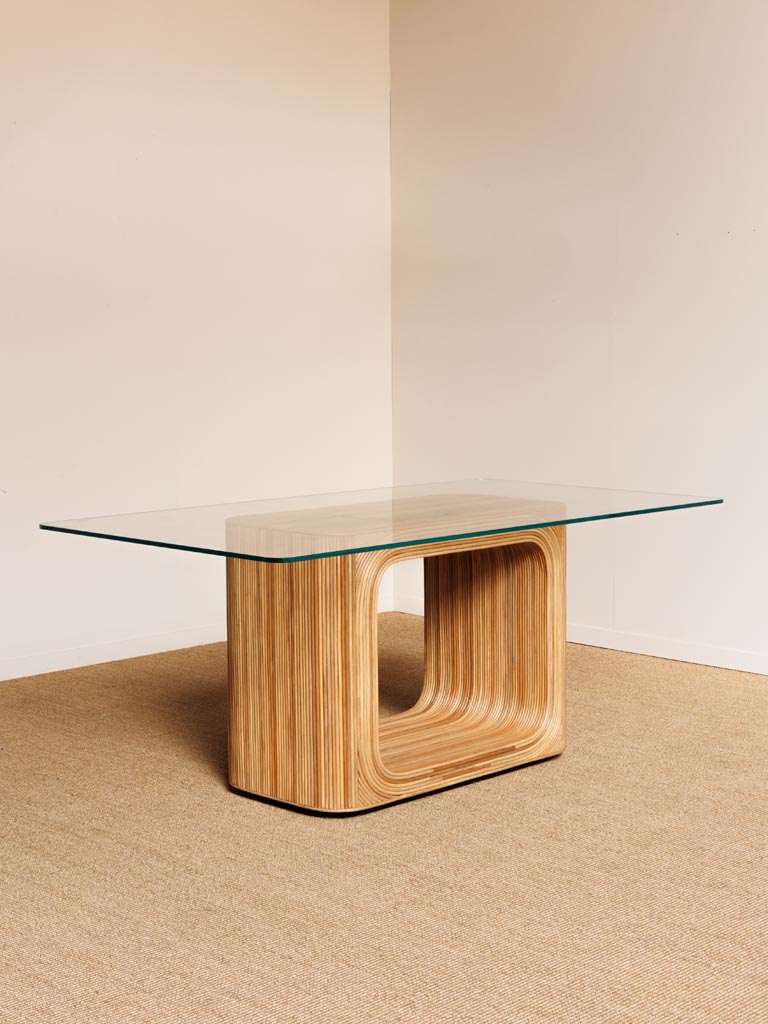 Dining table rounded glass - 1