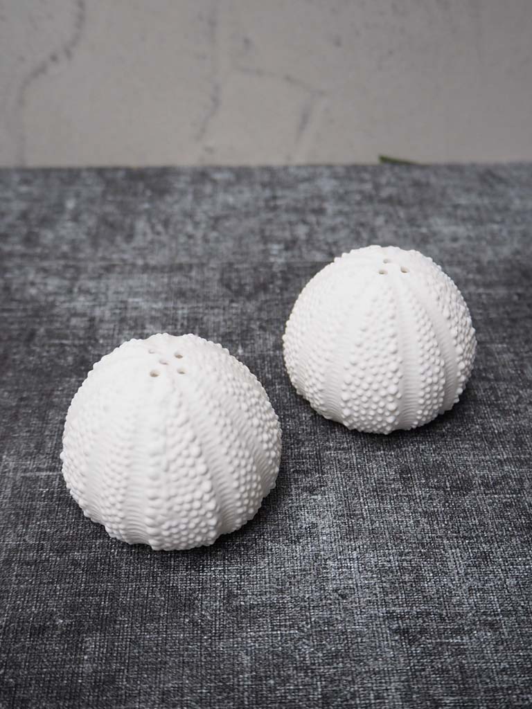 S/2 salt & pepper urchin porcelain - 1