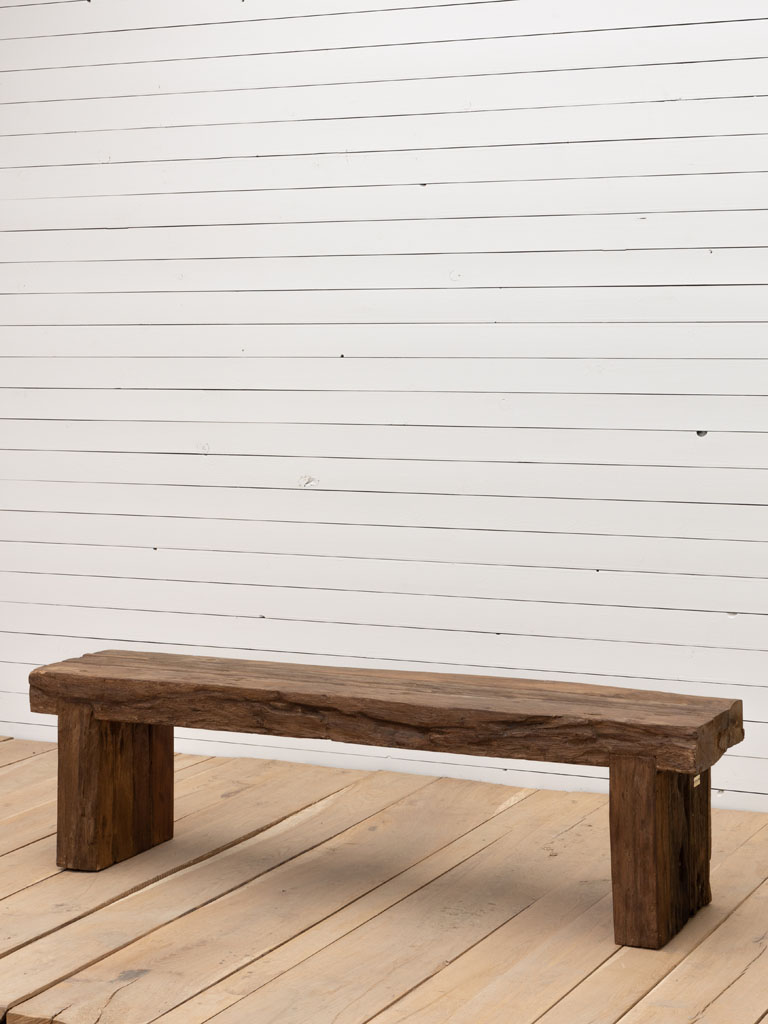 Outdoor bench rail wood - 1
