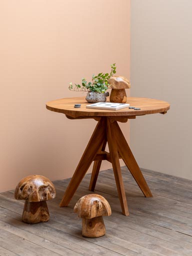 Table ronde extérieure en teck