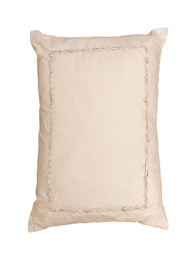 Beige cushion with shells - 3