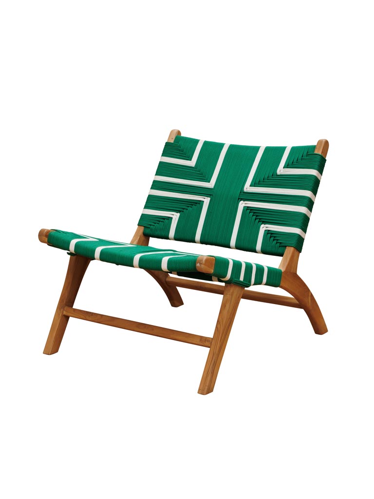 Green & white armchair Merapi - 2