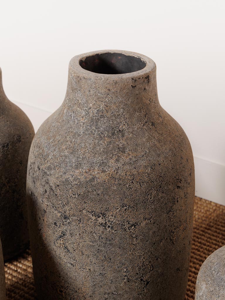 S/5 vases exterieurs patine grise - 4