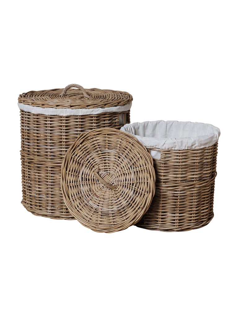 S/2 big round basket - 2