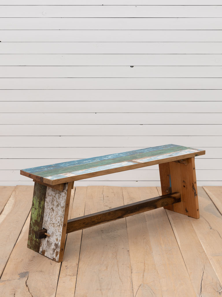 Recycled wood bench Uluwatu *color variation - 1