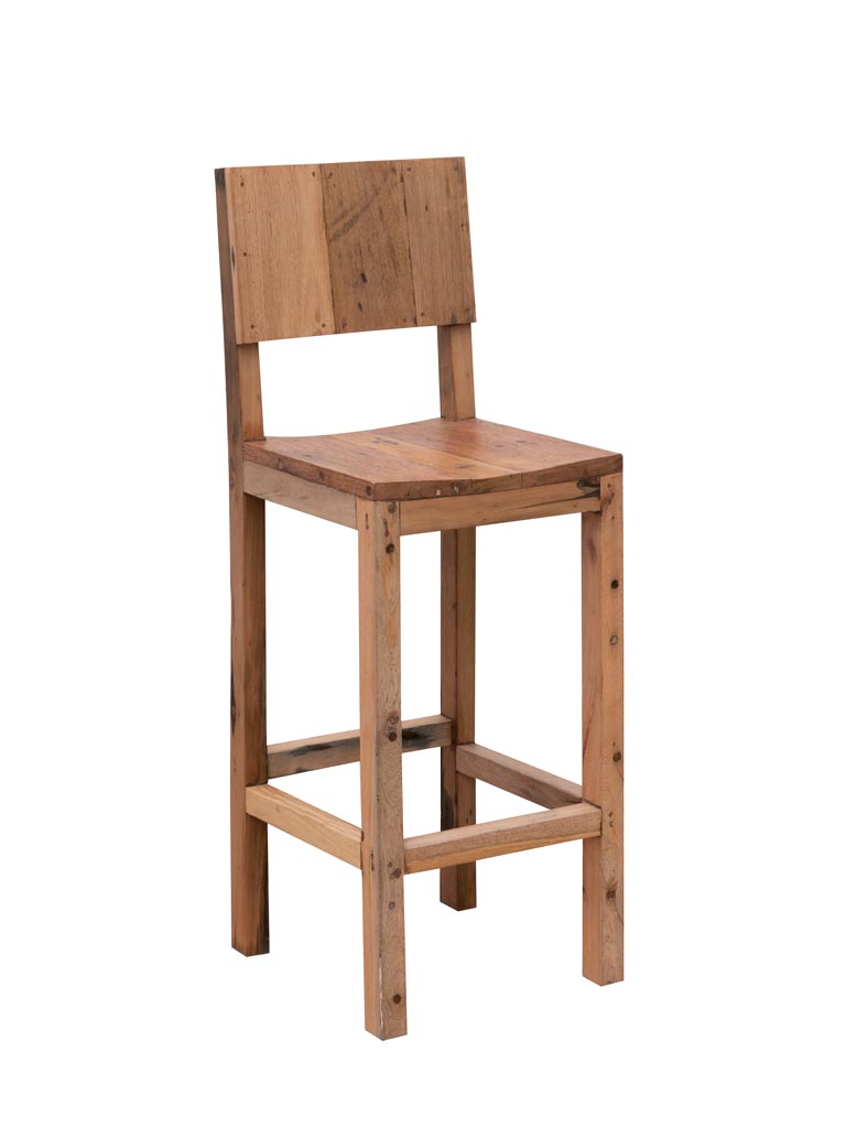 Bar chair recycled wood Wati - 4