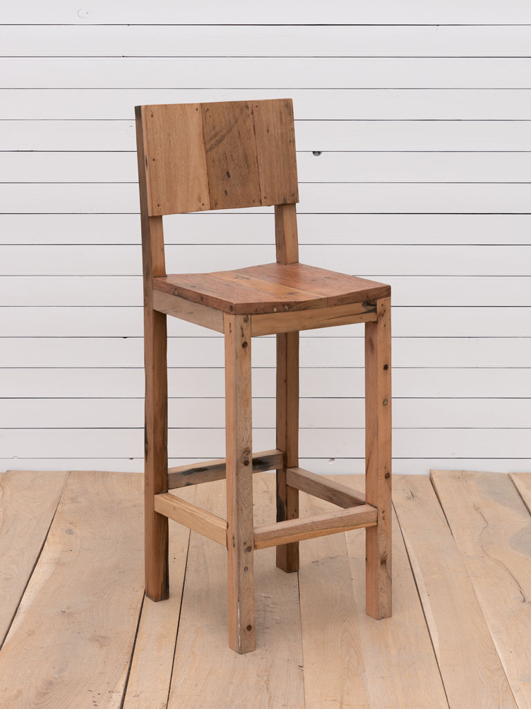 Bar chair recycled wood Wati - 1