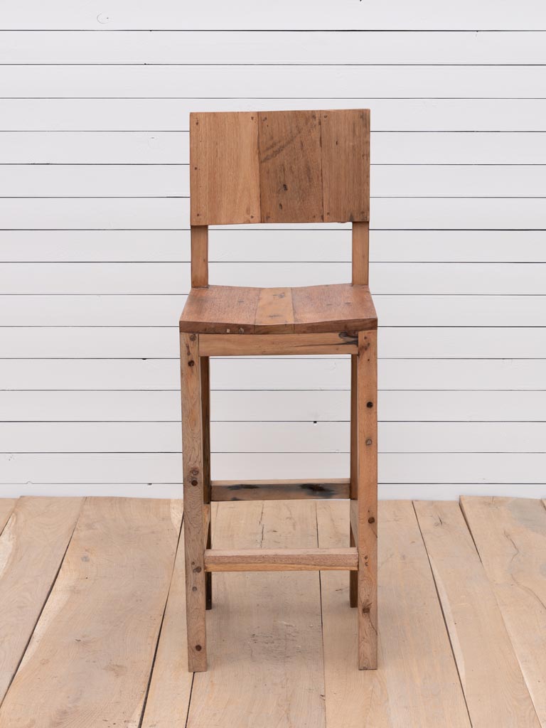 Bar chair recycled wood Wati - 5
