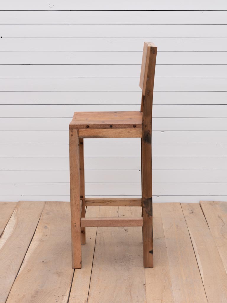 Bar chair recycled wood Wati - 7