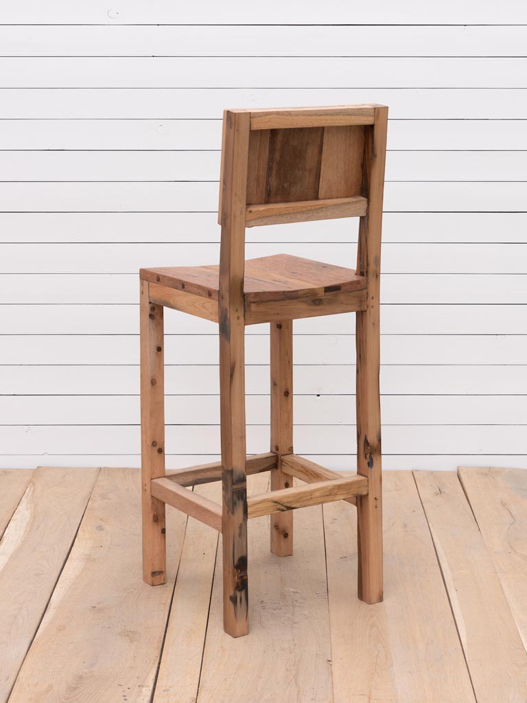 Bar chair recycled wood Wati - 6
