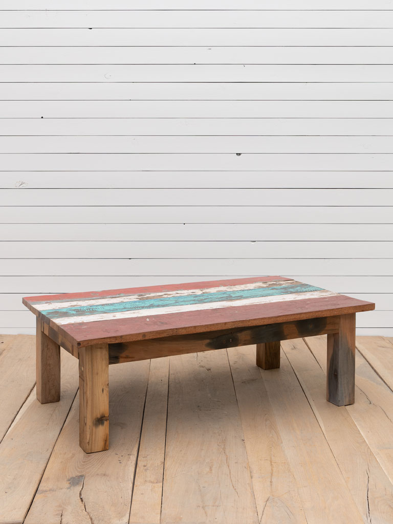 Coffee table recycled wood Uluwatu color variation - 1