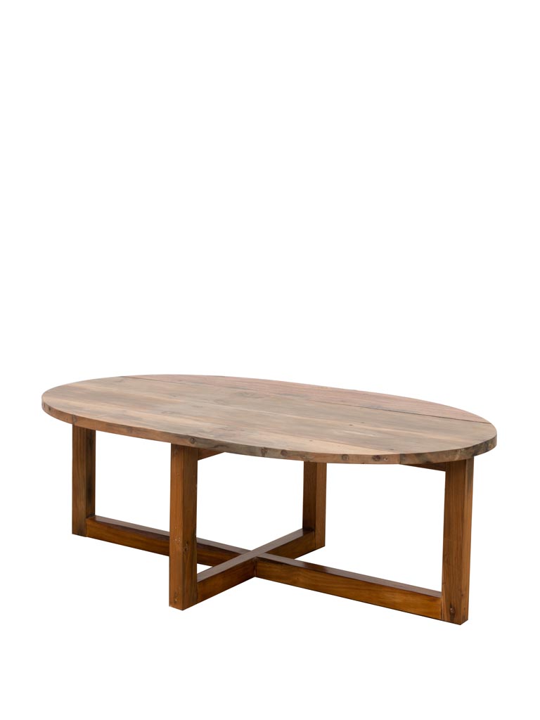 Oval coffee table recycled wood Wati *color variat - 3